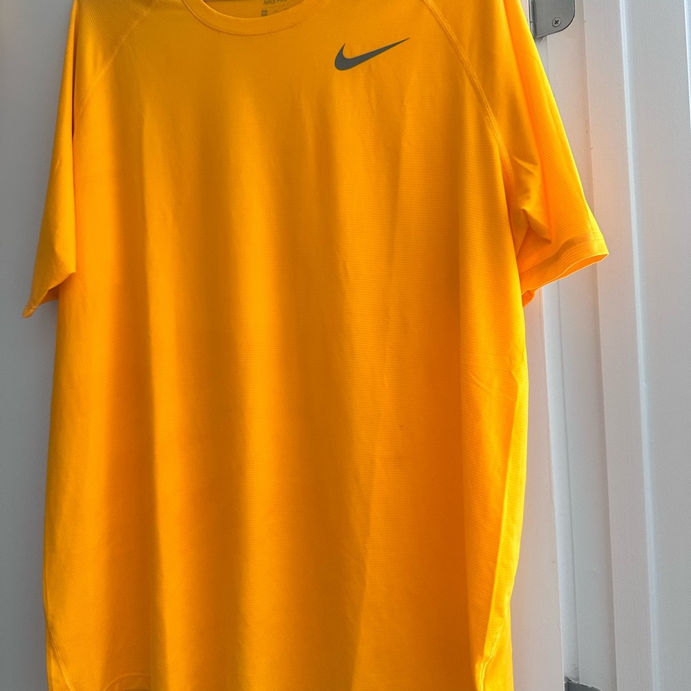 Nike Pro Men's Yellow Sports Shirt